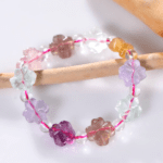 wood elements ，Feng Shui Bracelet, Fluorite Flower