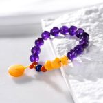 Amethyst Single-Strand Design Feng Shui Bracelet