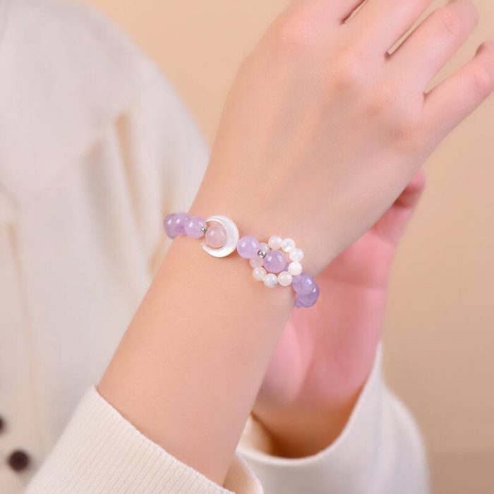 Lepidolite Crystal Feng Shui Bracelet