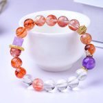 Multicolored Rutilated Quartz Charm Feng Shui Bracelet