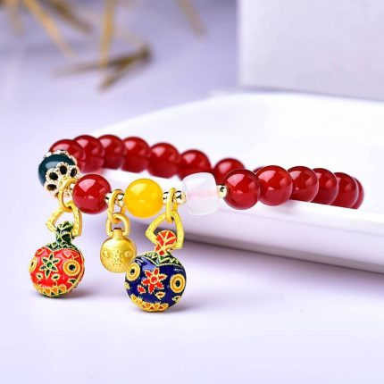 Red Agate Charm Barcelet, Feng Shui Bracelet