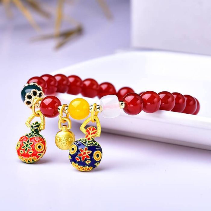 Red Agate Charm Barcelet, Feng Shui Bracelet