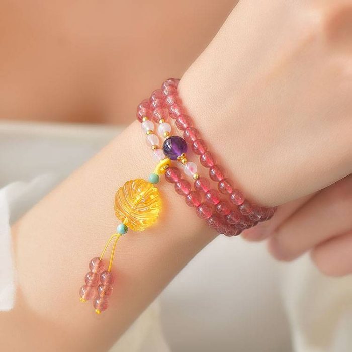 Strawberry Quartz Feng Shui Bracelet