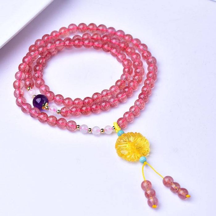 Strawberry Quartz Feng Shui Bracelet