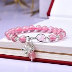 Strawberry Quartz Floral Feng Shui Bracelet