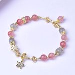 Strawberry Quartz Moonstone Feng Shui Bracelet