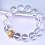 Clear Crystal Bracelet with Gold Foil