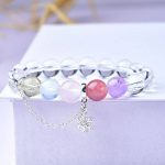 White Crystal with Silver Pendant Feng Shui Bracelet