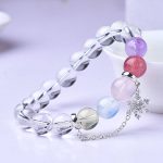 White Crystal with Silver Pendant Feng Shui Bracelet