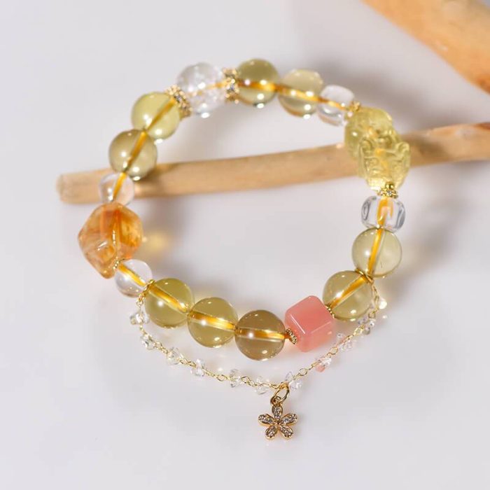 Yellow Crystal Feng Shui Bracelet