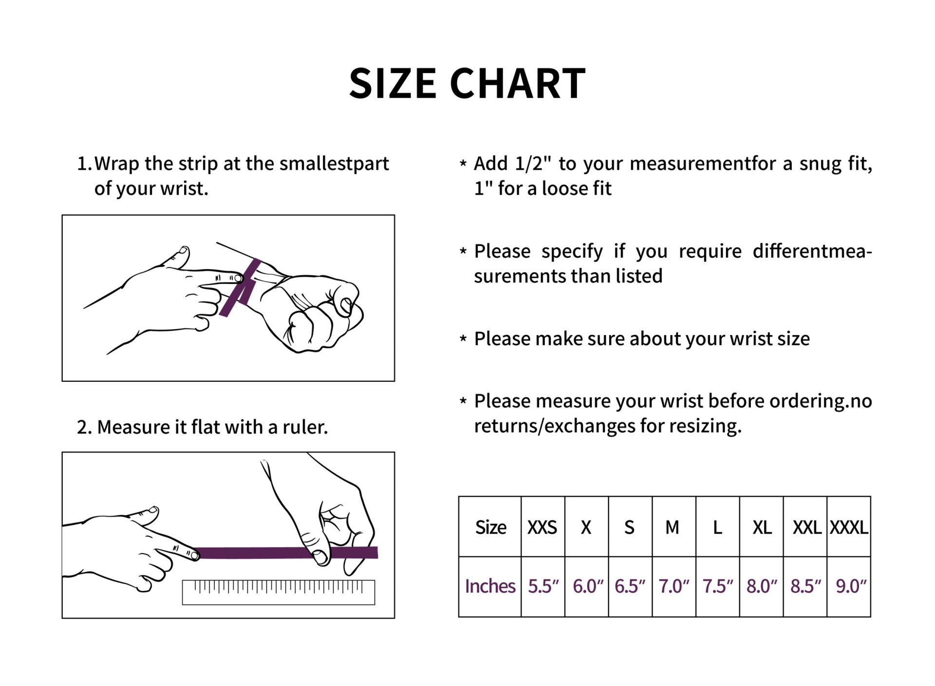 wrist size