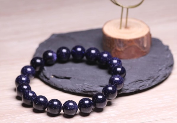 Blue Sandstone, Crystal Bracelet
