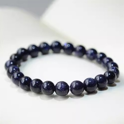 Blue Sandstone, Crystal Bracelet