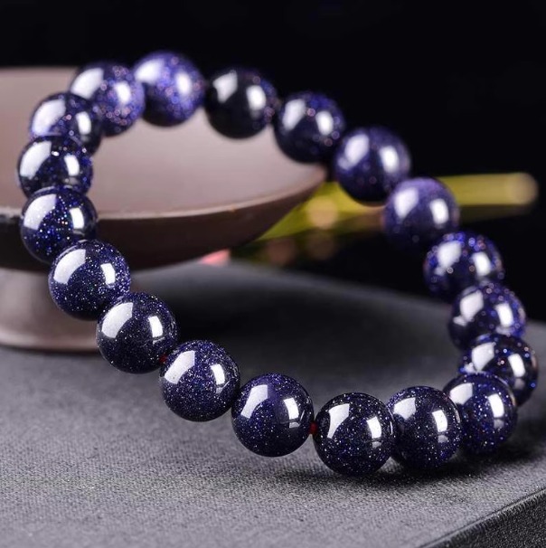Blue Sandstone, Crystal Bracelet