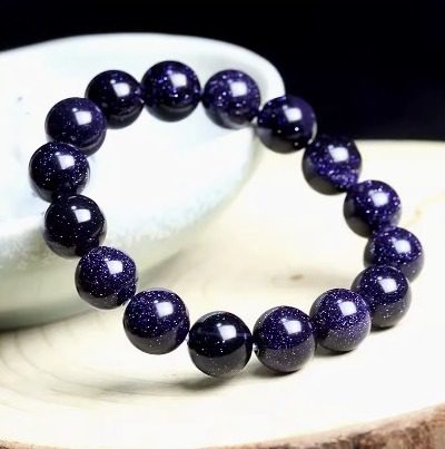 Blue Sandstone, Crystal Bracelet