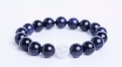 Blue Sandstone, Crystal Bracelet