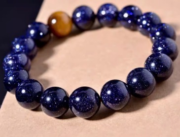 Blue Sandstone, Crystal Bracelet