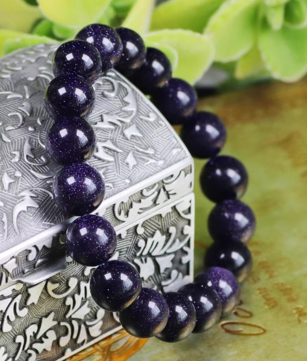 Blue Sandstone, Crystal Bracelet