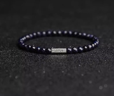 Blue Sandstone, Crystal Bracelet