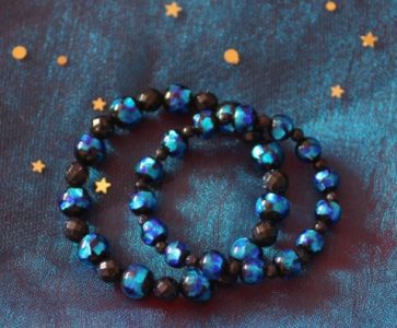 Blue Sandstone, Crystal Bracelet