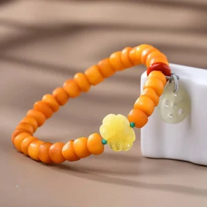 Hetian Jade, Natural Amber Bracelet