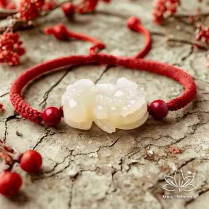 Hetian Jade Pixiu Red String