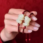 Hetian Jade Pixiu Red String