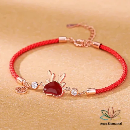 Heart Red String Bracelet for Love and Wealth