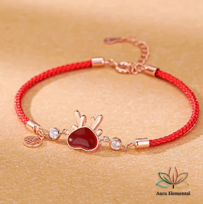 Heart Red String Bracelet for Love and Wealth