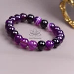 Natural Purple Agate Bracelet