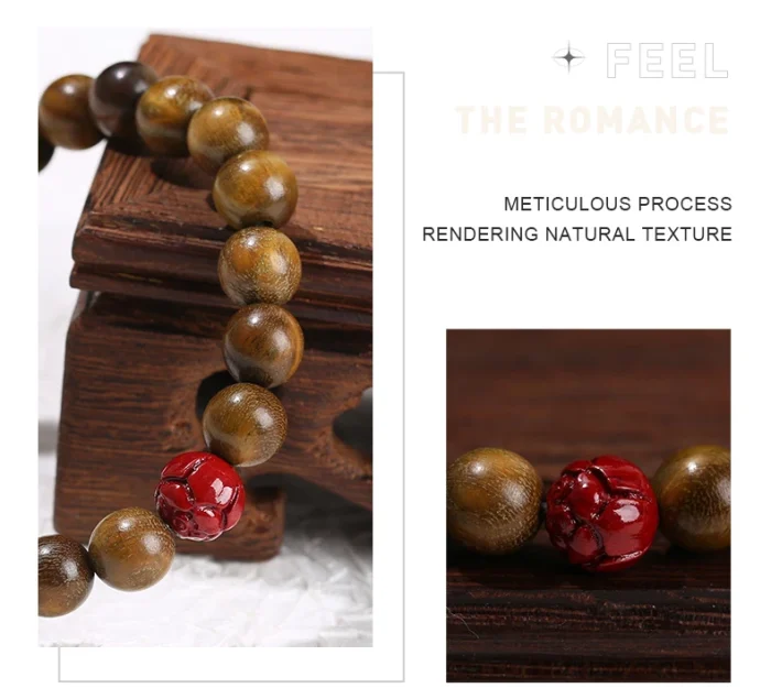 Natural Green Sandalwood Bead