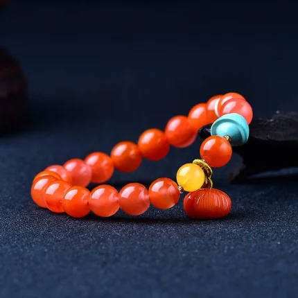 Nanhong Agate Bead Bracelet