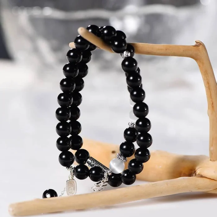 Natural Obsidian Feng Shui Bracelet