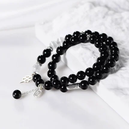Natural Obsidian Feng Shui Bracelet